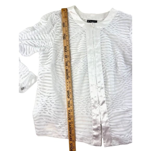 K Woman Collection 2-Piece Zipper Jacket and Tank Top Size 20W White - Picture 11 of 14